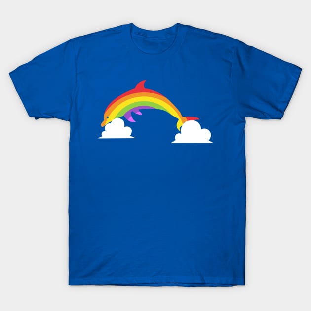 Rainbow Dolphin T-Shirt by albertocubatas